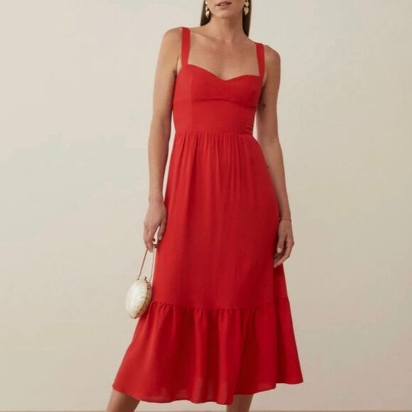 Reformation Dresses & Skirts - Reformation Celestia Midi Dress - cherry